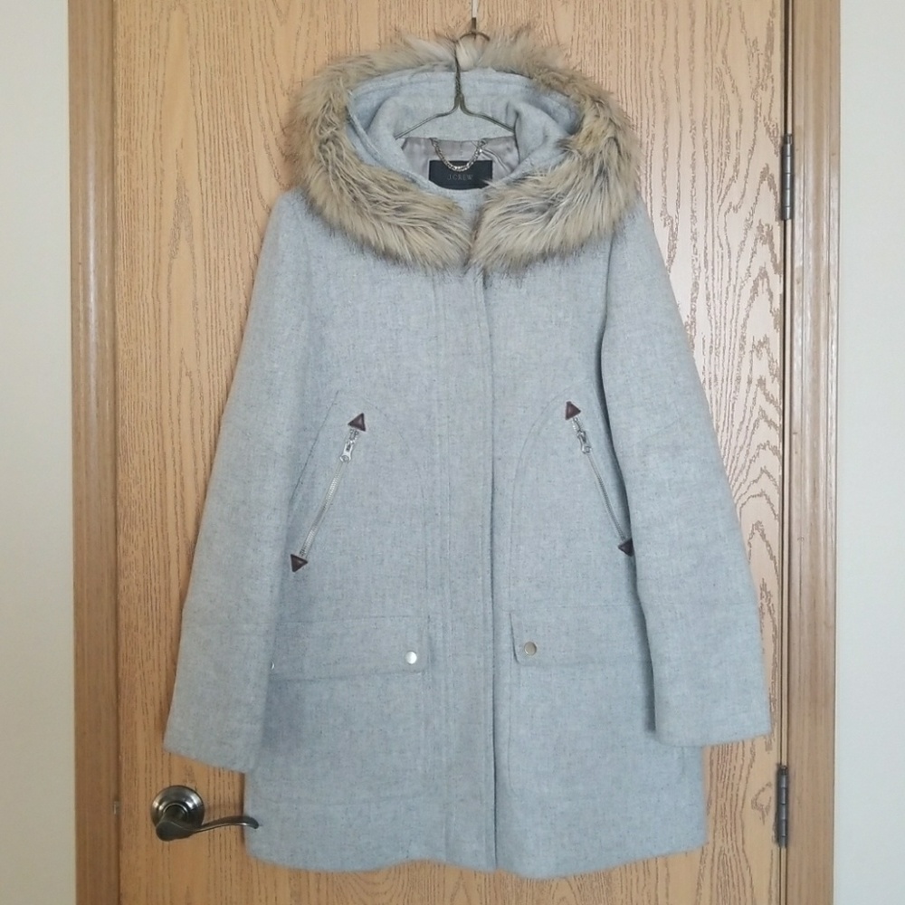 J Crew Chateau Parka stadium cloth 12 EUC